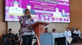 Camat Pasar Kemis, Nurhanudin mengungkapkan rasa syukurnya atas kelancaran proses musyawarah yang telah dimulai dari tingkat desa dan kelurahan (foto/hms) 