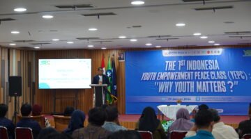 Event The 1st Indonesia Youth Empowerment Peace Class (YEPC): Why Youth Matters di Auditorium dr. H. Abdul Rajak Lt 5 Universitas Mohammad Husni Thamrin, Jakarta Timur, Kamis, 29 Januari 2026. (foto/istimewa)