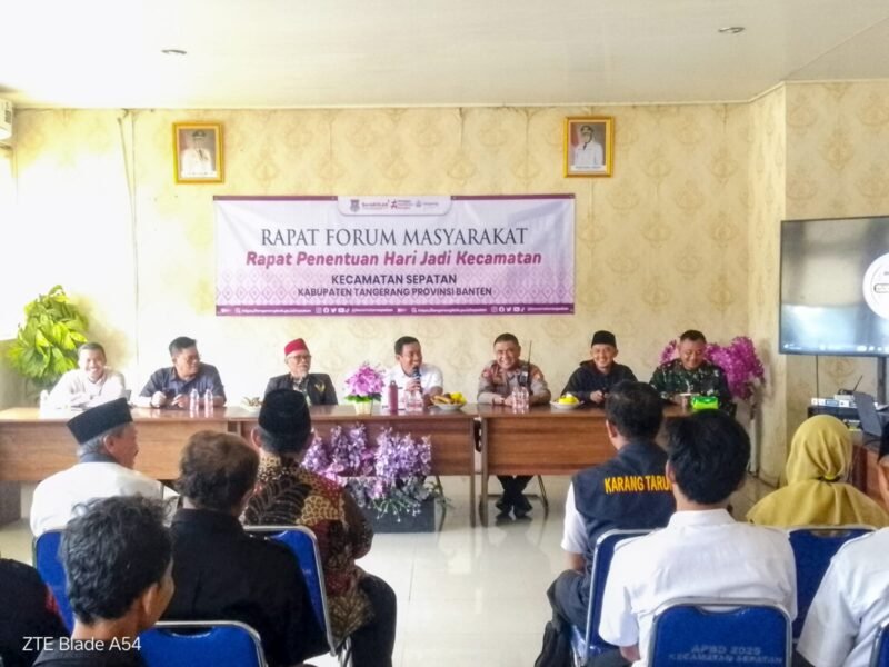 Suasana pertemuan Camat Sepatan Dengan Tokoh Masyarakat Bahas Penetapan Hari Jadi Kecamatan Sepatan (foto/jml) 