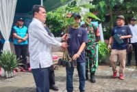 Bupati Tangerang, Moch. Maesyal Rasyid  pada Peringatan Hari Peduli Sampah Nasional (HPSN) Tahun 2026 di TPA Jatiwaringin, Kecamatan Mauk, Kabupaten Tangerang, Rabu (18/2/26). (foto/jml) 