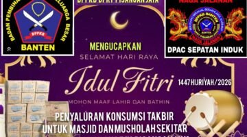 BPPKB Banten Ranting Pisangan Jaya Salurkan Konsumsi Takbiran Di Kampung Sarakan Untuk Mushola Maupun Masjid
