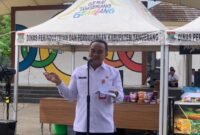 Sekretaris Daerah (Sekda) Kabupaten Tangerang, Soma Atmaja saat membuka Bazar Ramadhan 1447 Hijriah Tahun 2026 (foto/hms) 