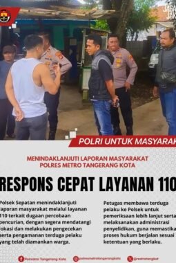 Respon Cepat Polsek Sepatan Tindaklanjuti Laporan Pencurian Melalui Layanan 110
