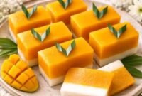 Kue Puding Lapis Mangga Santan
