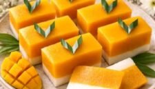 Kue Puding Lapis Mangga Santan