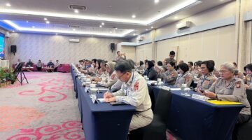 Rapat Kerja Teknis (Rakernis) Setum Polri dengan mengusung tema “Optimalisasi Fungsi Kesekretariatan Polri.”