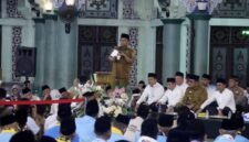 Pidato Gubernur Banten, Andra Soni saat pelepasan jemaah haji di Masjid Raya Al-A'zhom