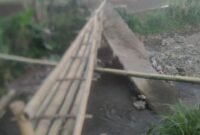 Kondisi Jembatan yang  menghubungkan antara Desa Muaradua dan Desa Citamiang Kecamatan Kadudampit Kabupaten Sukabumi 