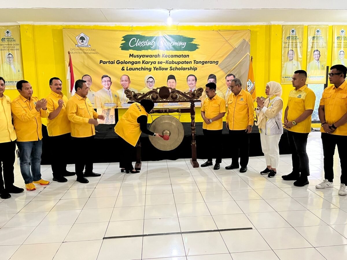 Penutupan kegiatan Musyawarah Kecamatan (Muscam) Pengurus Partai Golkar di 29 Kecamatan se Kabupaten Tangerang