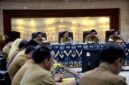 Rapat Evaluasi Kewilayahan yang diikuti para Kepala Perangkat Daerah, Camat, dan Lurah, di Ruang Akhlakul Karimah, Gedung Puspem Kota Tangerang, Senin (11/05/2026).