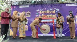 Suasana Bupati Tangerang Moch. Maesyal Rasyid secara resmi membuka Festival Literasi Tangerang Gemilang Tahun 2026