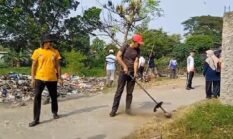 Korvei Jumat Bersih Desa Pisangan Jaya, Kecamatan Sepatan dan UPTD-9 Tingkatkan Semangat Gotong Royong