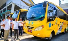 Hari Pertama Masuk Sekolah, Layanan Bus Sekolah Gratis di Tangerang Selatan Beroperasi