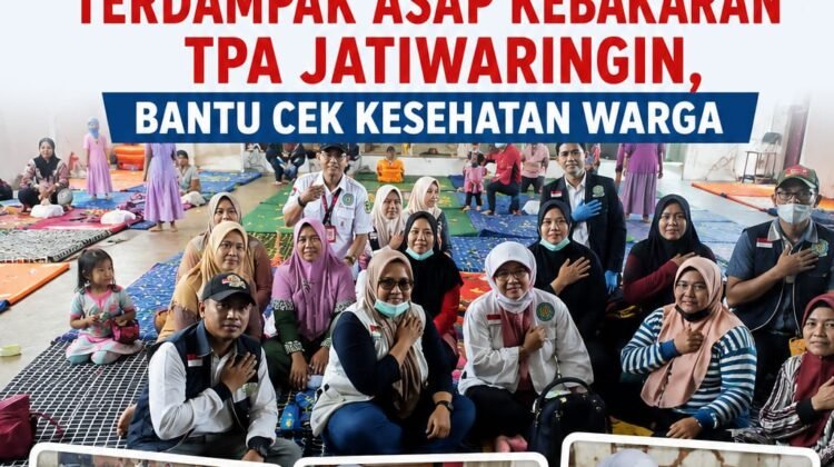 Relawan Sehat Indonesia DPP Pusat Kunjungi Warga Terdampak Asap Kebakaran TPA Jatiwaringin, Bantu Cek Kesehatan Warga
