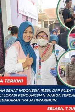 Relawan Sehat Indonesia (RESI) DPP Pusat Tinjau Kembali Lokasi Pengungsian Warga Terdampak Asap Kebakaran TPA Jatiwaringin