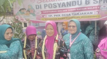 Disambut Hangat, TP-PKK Kabupaten Tangerang Giat Kunjungan Kerja Binwil 2026 ke Desa Tanjakan 