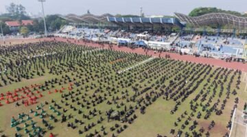 Cetak Rekor MURI, 5.021 Pelajar Kota Tangerang Tampil Kolosal di Gebyar Silat Si Benteng